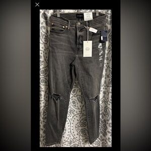 Lucky Brand High-Rise Gray Distressed Jeans